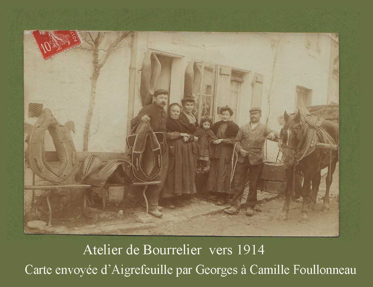 1916 atelier de bourrelier aigrefeuille c foullonneau