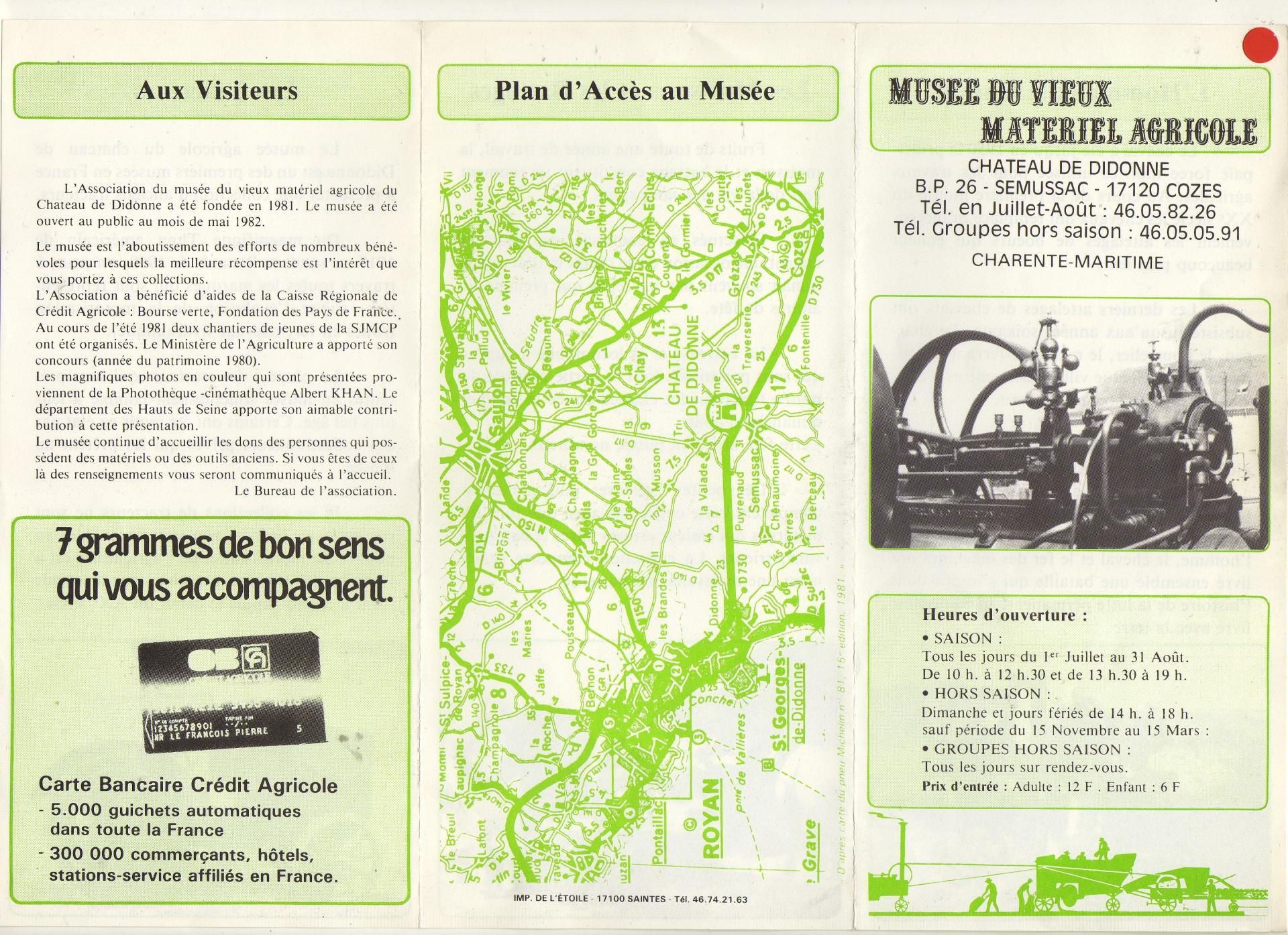 1982 prospectus musee agricole didonne r
