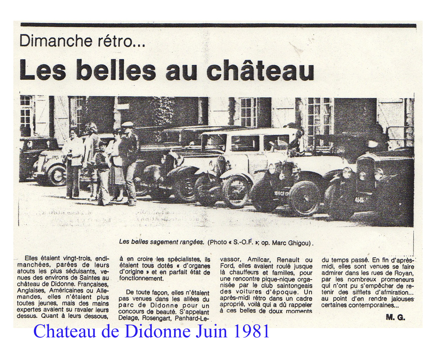1981 voitures anciennes chateau didonne